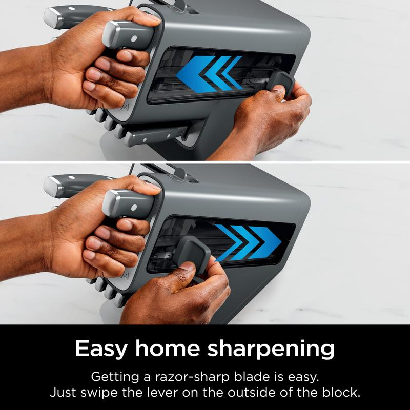 12-Piece German Stainless Steel Knife System with Built-in Sharpener