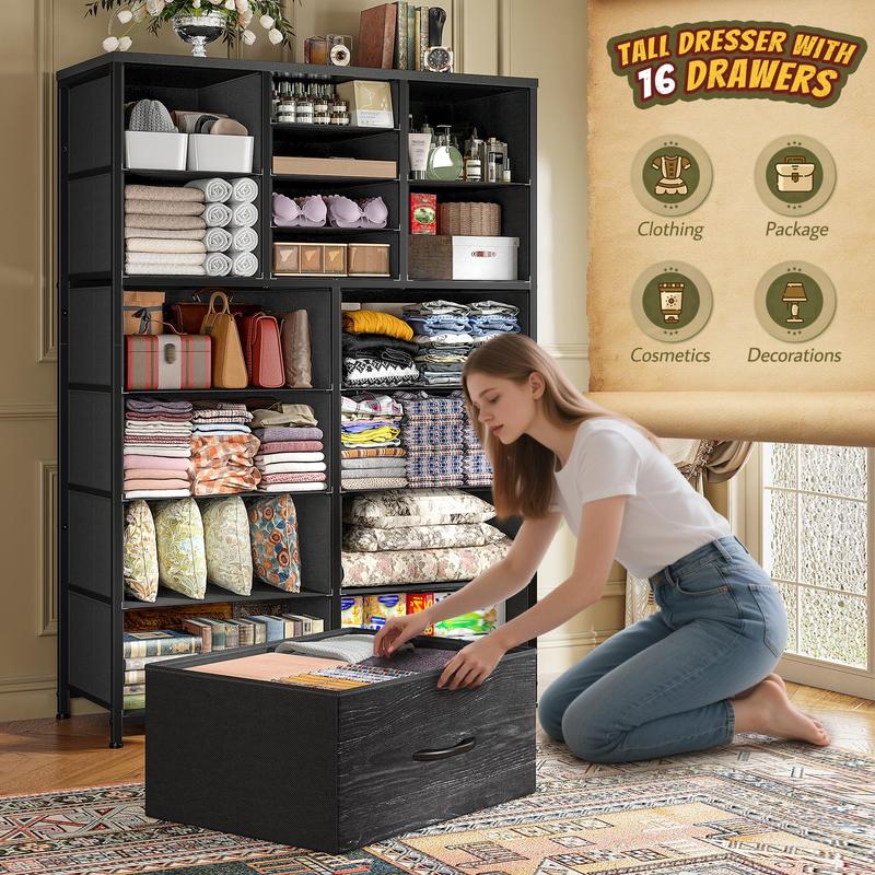 Dresser with Fabric Drawers