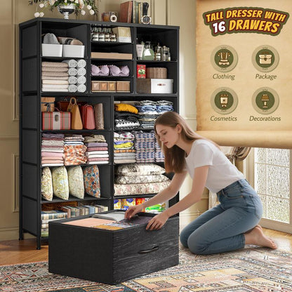 Dresser with Fabric Drawers