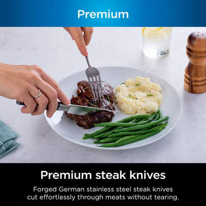 12-Piece German Stainless Steel Knife System with Built-in Sharpener
