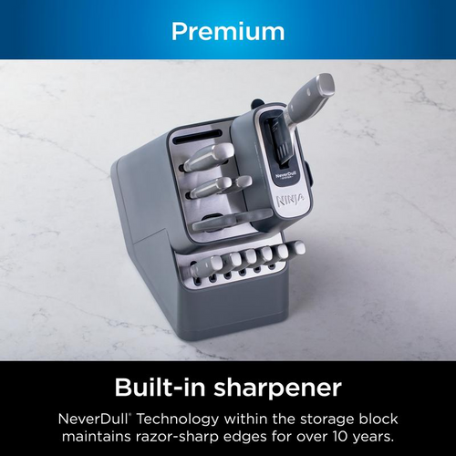 12-Piece German Stainless Steel Knife System with Built-in Sharpener