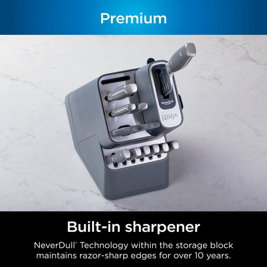 12-Piece German Stainless Steel Knife System with Built-in Sharpener